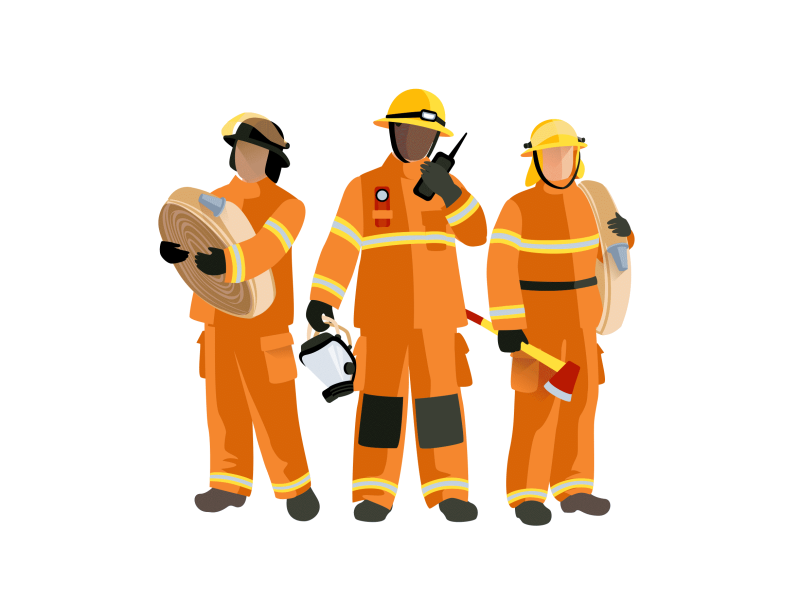 firefighters graphic multitone 02