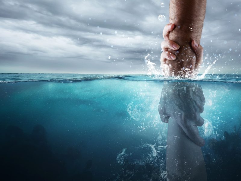 Rescued under water