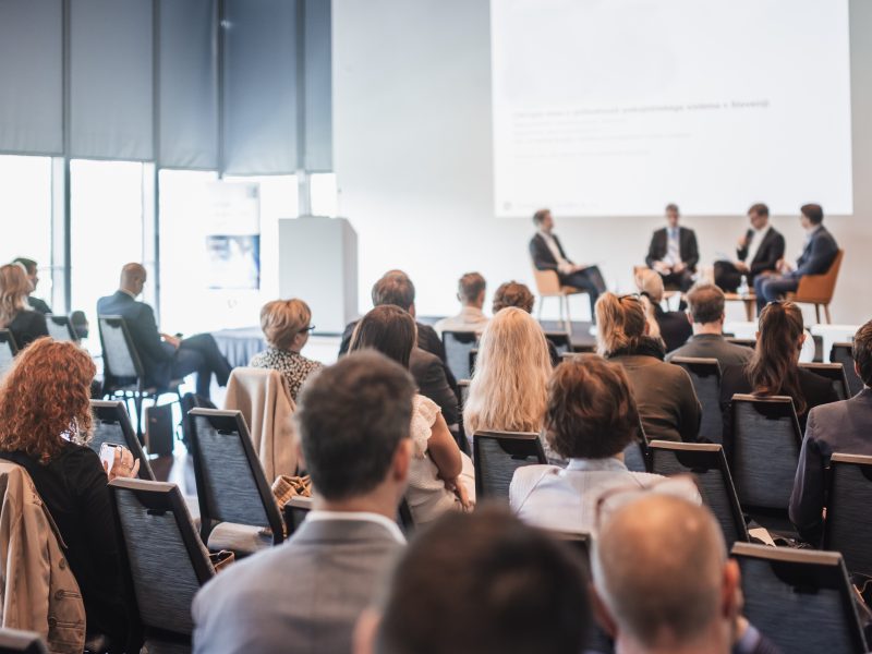 Interview,And,Round,Table,Discussion,At,Business,Convention,And,Presentation.