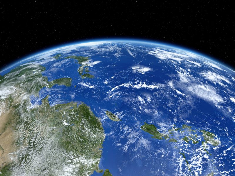 Earth,From,Satellite.,View,Of,East,Asia,And,Pacific,Ocean