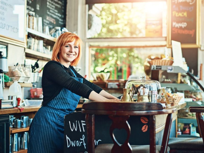 Portrait,,Woman,And,Cafe,As,Waitress,In,Small,Business,With