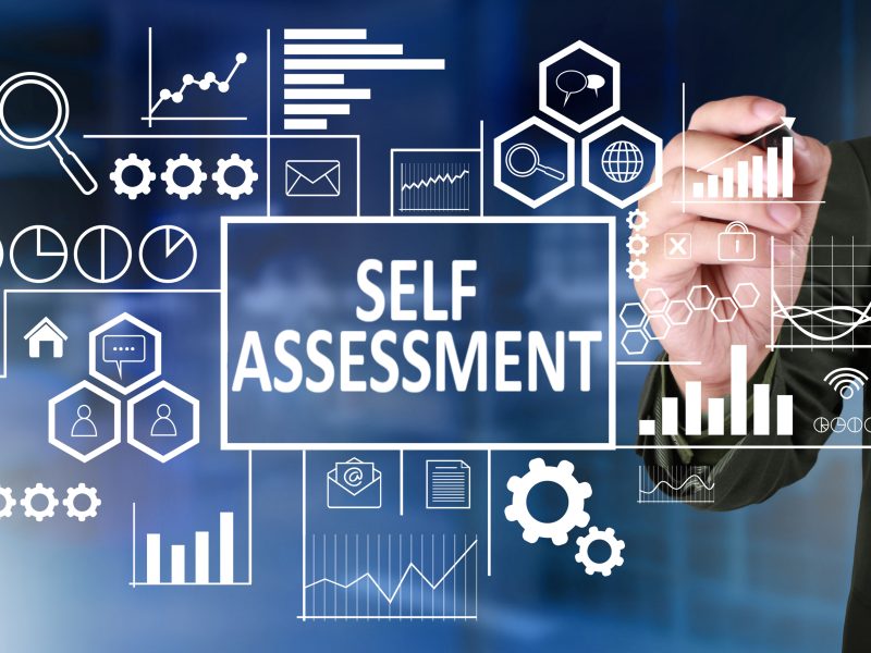 Business,Concept.,Businessman,Writing,Self,Assessment,Word,On,Virtual,Screen.