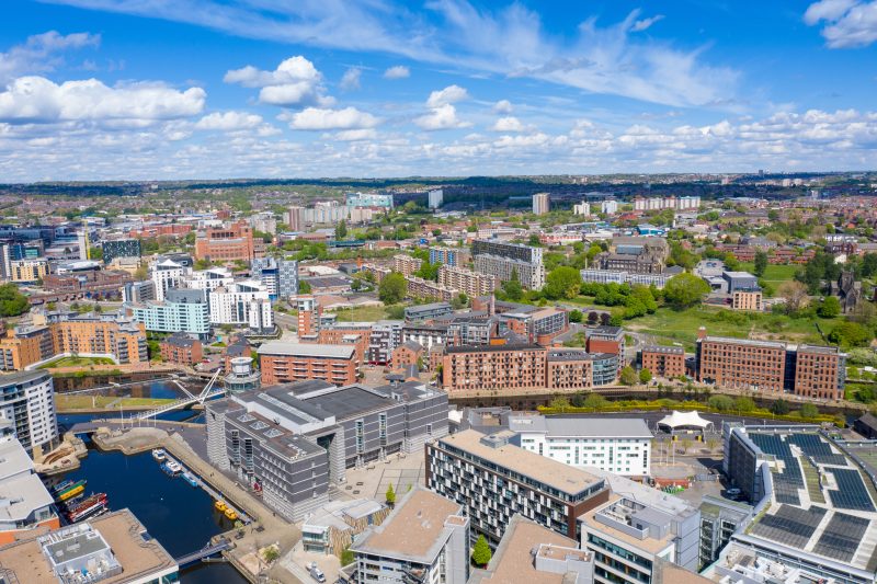 Aerial,Photo,Of,The,Leeds,City,Centre,Showing,The,Area